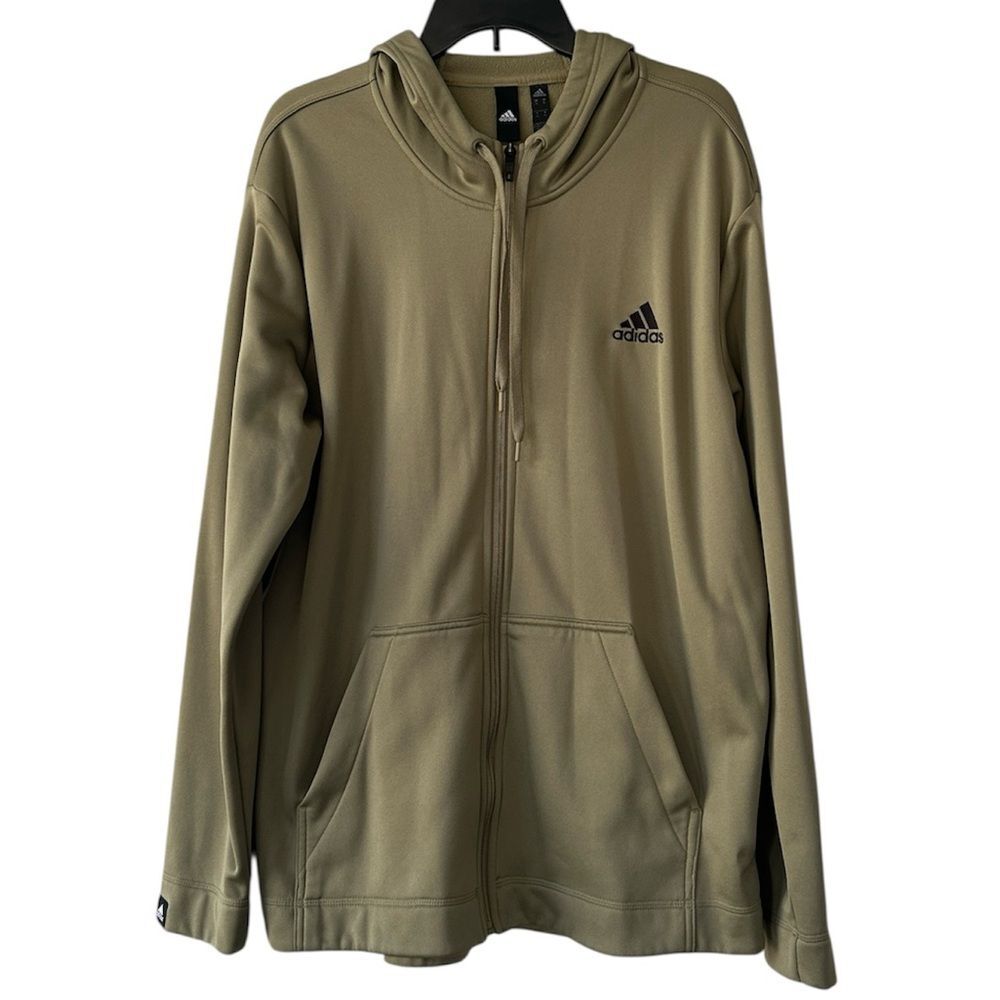 Adidas Aeromotion Full Zip Hoodie Jacket XL Green